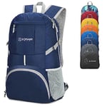 ZOMAKE 35L Sac a Dos Pliable Léger - Sac à Dos Pliable De Randonnée Packable Daypack Pour Femme Homme Sports Et Plein Air(Bleu Marine)