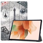 Samsung Tab S7 FE    Designer Tri-Fold Case      EiffelTower