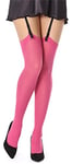 Bellivalini Bas Pour Porte-Jarretelles en Microfibre Femme 40 DEN BLVFI1006 (Fuchsia, M/L (Taille du Fabricant: 3/4))