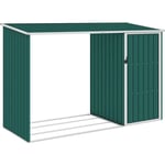 Abri à bois de jardin, Cabane de jardin Vert 245x98x159 cm Acier galvanisé POE8488 Maisonchic