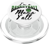 Southern Moms Cadeau fantaisie pour mère Motif basketball Vert et noir PopSockets PopGrip pour MagSafe