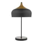 dar lighting GAU4222 Gaucho 2 Light Table Lamp Black