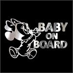 Auto-style AV106248 dekal, nickel, 'BABY ON BOARD Minnie' - 90x58mm