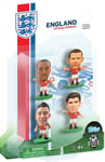 SoccerStarz England International 4 Figurine Blister Pack Featuring Townsend/Cahill/Gerrard and Rooney in England's Away Kit (Red)