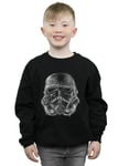 Star Wars Boys Stormtrooper Scribble Helmet Sweatshirt Black 9-11 Years