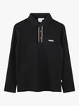 HUGO BOSS Kids' Logo Long Sleeve Polo Shirt, Black