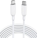 Câble USB C vers USB C, Câble de Charge Rapide Powerline III USB-C vers USB-C (3m), Charge 60 W Power Delivery PD pour Apple MacBook, iPad Pro, Samsung Galaxy S10 Plus S9 S8 Plus, Pixel et P.[V523]