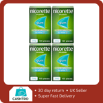 4 x Nicorette Icy White 2mg - Sugar free Gum 105 [Total: 420 Gums] (Brand New)