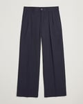 Filippa K Wide Wool Trousers Navy