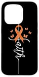 Coque pour iPhone 15 Pro Guerrier ruban orange pour sensibilisation à la sclérose en plaques