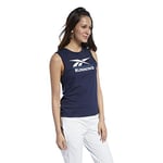 Reebok Running Tank Tricot Femme, Bleu Marine (vecnav), XXS