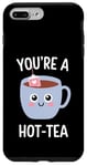 Coque pour iPhone 7 Plus/8 Plus Jeu de mots amusant pour la Saint-Valentin You're a Hot Tea