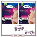 TENA Pants Silhouette Plus High Waist Cream Large  INCS 2 Packs of 8 (16 total)