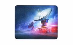 Telescope Mouse Mat Pad Space Solar System Alien Galaxy UFO Computer Gift #8216