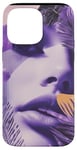 Coque pour iPhone 14 Pro Max Collage esthétique géométrique abstrait violet