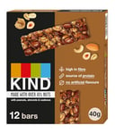 KIND Bars, Hazelnut Butter Milk Chocolate, Healthy Snack, Gluten Free Snack Bars, No Artificial Colours, Flavours or Preservatives, Multipack 12 x 40g