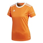 Adidas Women's SQUAD 17 JSY W T-Shirt, Orange/White, L