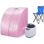 Wyctin - Hofuton 1000W Sauna à Vapeur Portable Home Spa Tente 99x76x88cm Rose