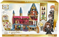 HARRY POTTER - CHÂTEAU DE POUDLARD DELUXE MAGICAL MINIS WIZARDING WORLD - Château Poudlard 60 cm Interactif Avec Sons et Lumières, 3 Figurines et 22 Accessoires - 6062278 - Jouet Enfant 5 ans et +