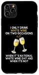 Coque pour iPhone 11 Pro Max Vin blanc drôle pour les amateurs de vin