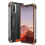 Blackview BV7100 - Smartphone avec Batterie Puissante (13000 mAh) - Rugged, Norme Militaire MIL-STD-810H - Résistent à l’Eau, aux Chocs - 128Go, Triple Caméra Arrière 12MP, Avant 8MP - Orange