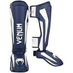 Venum, Elite Standup Shin Guards, Men's, XL, White/Navy Blue