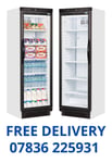 NEW BOXED TEFCOLD SC381 SINGLE GLASS DOOR DRINKS DISPLAY COOLER FRIDGE £482+VAT