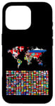 iPhone 16 Pro 238 Flags,World Flags,World map with flags. Case