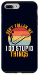 Coque pour iPhone 7 Plus/8 Plus Dont Follow Me I Do Stupid Things Mini golf rétro