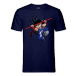 T-Shirt Homme Col Rond Dragon Ball Goku Blue Manga Dbz Anime Japon