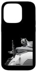 Coque pour iPhone 14 Pro Chat assis sur la moto Hasselblad 501cm 907x et x2d