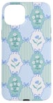 Coque pour iPhone 15 Plus Coquette bleu clair nœud vintage fleur à pois mignon