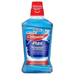 COLGATE PLAX PEPPERMINT FLAVOUR MOUTHWASH 500ML 0% ALCOHOL