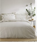 The Linen Yard Hebden Duvet Cover Set, Natural, King