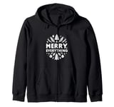 Merry Everything Festive Christmas Cheer Zip Hoodie