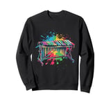 Marimbist Musician Vibraphonist Watercolor Splash Marimba Sweatshirt