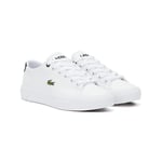 Lacoste Childrens Unisex Gripshot Trainers - White Faux Leather - Size UK 4