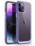 SupCase Slim Case for iPhone 14 Pro Max (6.7 Inch) Premium Mobile Phone Case Transparent Protective Thin Back Cover [Unicorn Beetle Style] 2022 Edition (Purple)