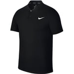 Nike Pro ATP Player Slim Fit Dri-Fit Tennis Henley Polo Shirt Tee Black/ White M