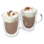 Double Walled Glasses for Hot Chocolate Set of 2 La Cafetière 350ml