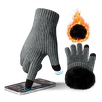 ineepor Gants Hiver Homme Femme Gants Tactiles Thermique Double épaisseur en Alpaga Doublure Polaire Antidérapant Gants Chaud pour Ski Sport Running Randonnée Cyclisme Conduite Smartphone