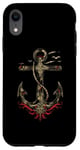 Coque pour iPhone XR Ancre Nautique Tatouage Art Vintage Maritime Océan