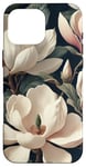 Coque pour iPhone 16 Pro Max Magnolias crémeux élégants sur fond sombre