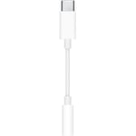 Apple USB headphone adapter, USB-C plug > 3.5mm jack socket (white, for headphones)