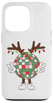 iPhone 13 Pro Christmas disco ball with antlers, peace sign, reindeer Case