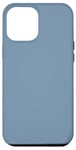 Coque pour iPhone 12 Pro Max Couleur bleu gris simple