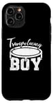 Coque pour iPhone 11 Pro Trampoline Guy Trampoliniste Trampoline Garçons