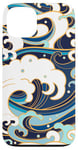 iPhone 13 Japanese Art Ocean Getaway Wave Surfing Blue Geometric Ocean Case