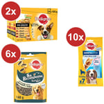 Pedigree - Box moyen chien: 70 Dentastix + Repas (48x100g) + Friandises (6x140g)