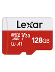 Lexar Micro SD Card Up to 100/30MB/sR/W 128G MicroSDXC Memory Card + SD Adapt...